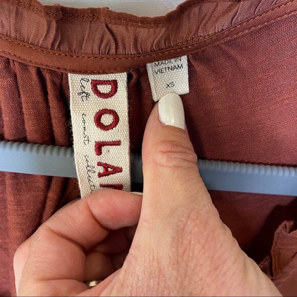 Anthro Dolan Marilyn Button Down Blouse Rust XS - Picture 6 of 9